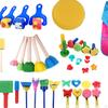 Art Supplies for Kids with Sponge Brushes And Paint Sponges