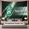 Custom Name Text Tapestry Hibernian FC Personalized Polyester Wall Tapestry For Bedroom And Room