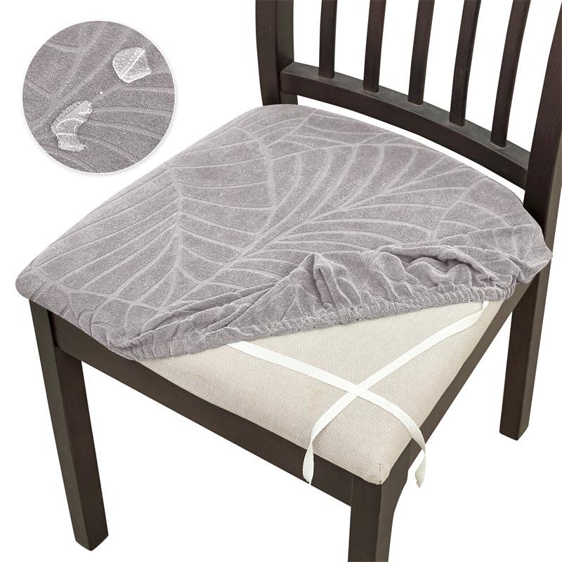 Leaf Jacquard Cloth Elastic Home Hotel Dining Chair Leisure Chair Strap Chair Seat Cover Seat Cover Seat Cover Seat Cover