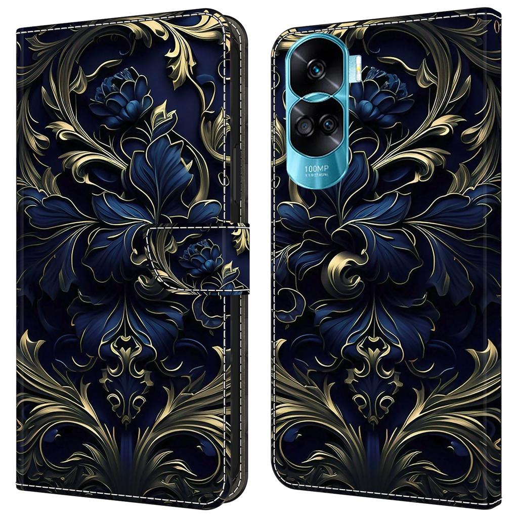 Für Honor 90 Lite 5G/X50i 5G Hüllen Magnetische Handyhülle Musterdruck Brieftasche Kratzfeste Handyhülle