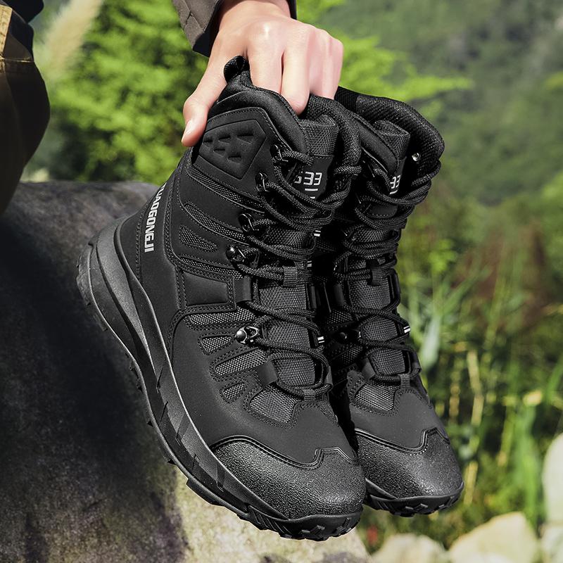 Fashion New Outdoor Mens Ultra-light Mid-Calf Boots Wear-resistant High-top Shoes Desert Mountaineering Boots Versatile Male Ankle Botas