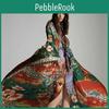 Kimono Women Beach Style Dress Loose Swimwear Sun Printed Cardigan Protection One Size Summer