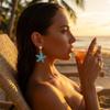 Pearl Rhinestone Dangle Earrings Bohemian Shell Drop Earrings Starfish Stud Earrings  Vacation