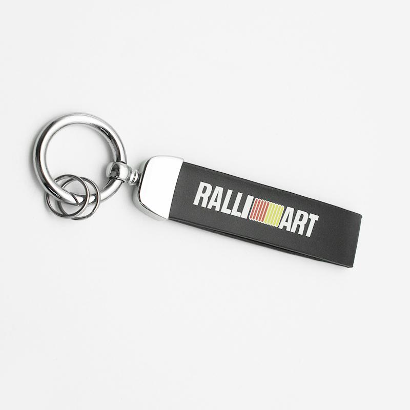 1Pc 3D Metal/Leather Car Logo Keychain For Mitsubishi Lancer Outlander Pajero ASX EX L200 Colt Auto Key Chain Key Ring Accessory