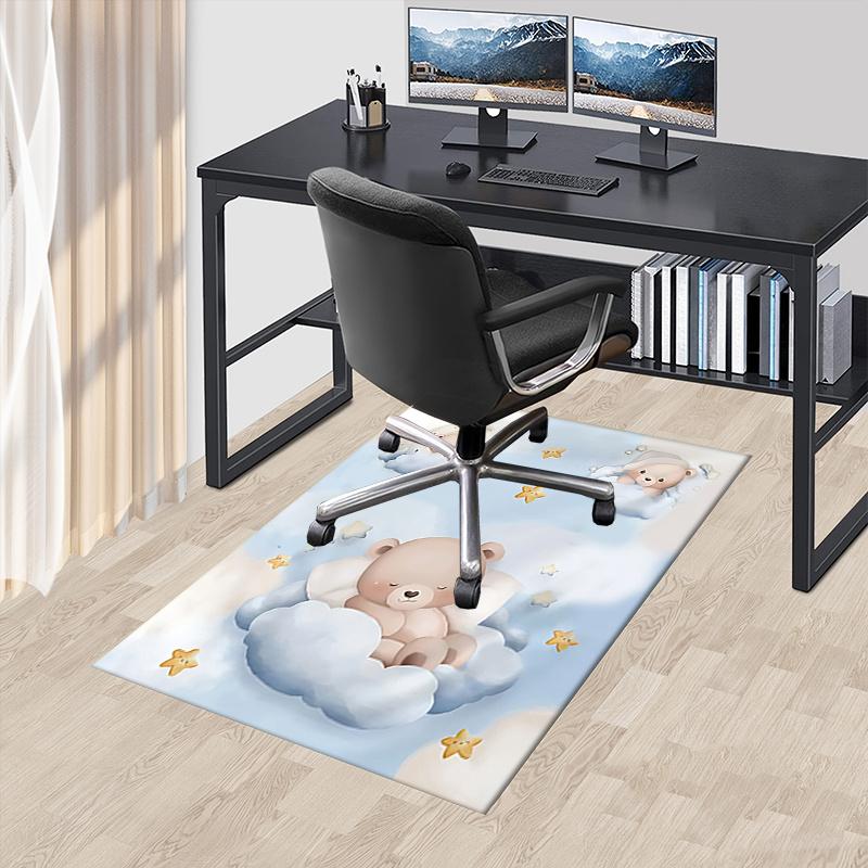 

Chair Mat: Cute Teddy Bear Cloud Office Carpet Large Size, Home Decor, Sofa Rug, Gift for Kids, Suitable for Bedroom, Living Room, and Various Rooms 60cm by 90cm