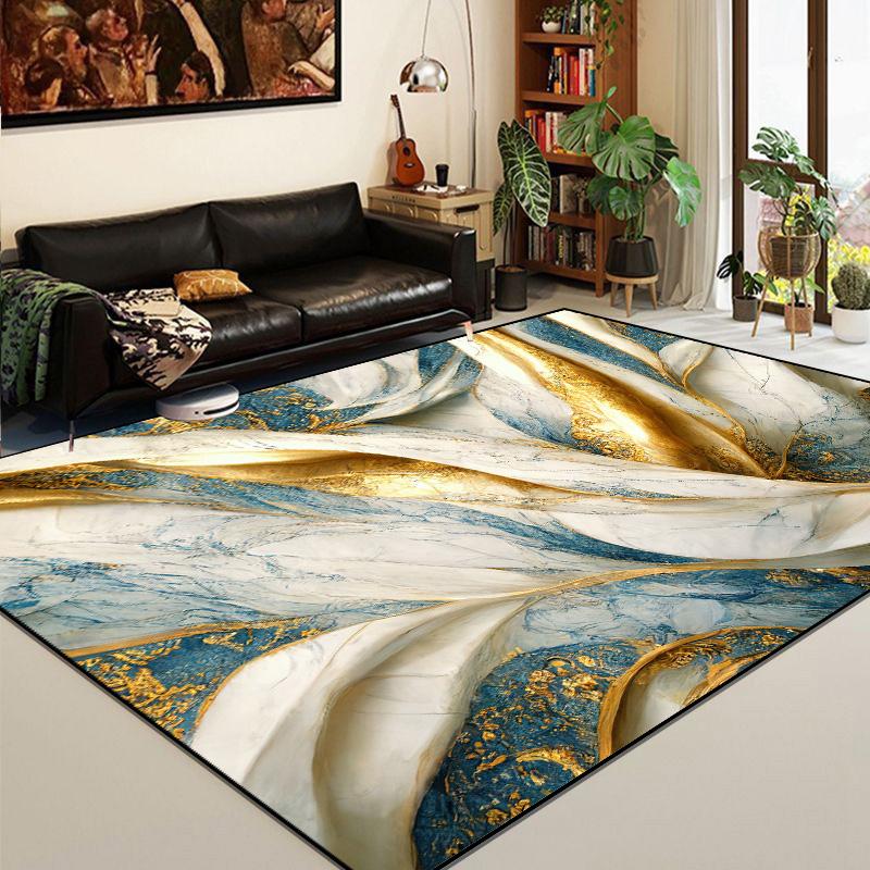 Abstract Style Large Size Living Room Carpet Home Decor Non-slip Luxury Rugs Machine Washable Bedroom Floor Mats Customizable IG