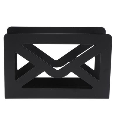 Desktop Metal Mail Holder Modern Black Letter Organizer Multifunctional Letter Sorter Organizer