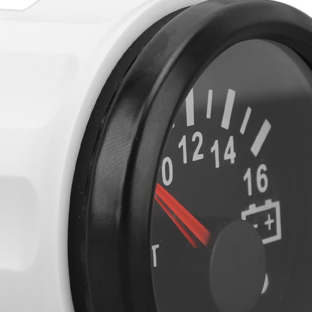 Boat 52mm DC Pointer Voltmeter with Colorful for Fishing and Marine Vessels Black Voltmeter, 9-32V Backlight, RVs, Yachts, Boats, (Black Plate, Cover)