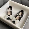 Girls Soft Sole Princess Shoes with Butterfly Bow 2026 Spring Autumn  Kids Leather Versatile Flats