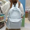 Schoolbag Korean Version of the New Simple Solid Color Backpack High Value Large Capacity Student Versatile Schoolbag Lightweight Versatile Backpack