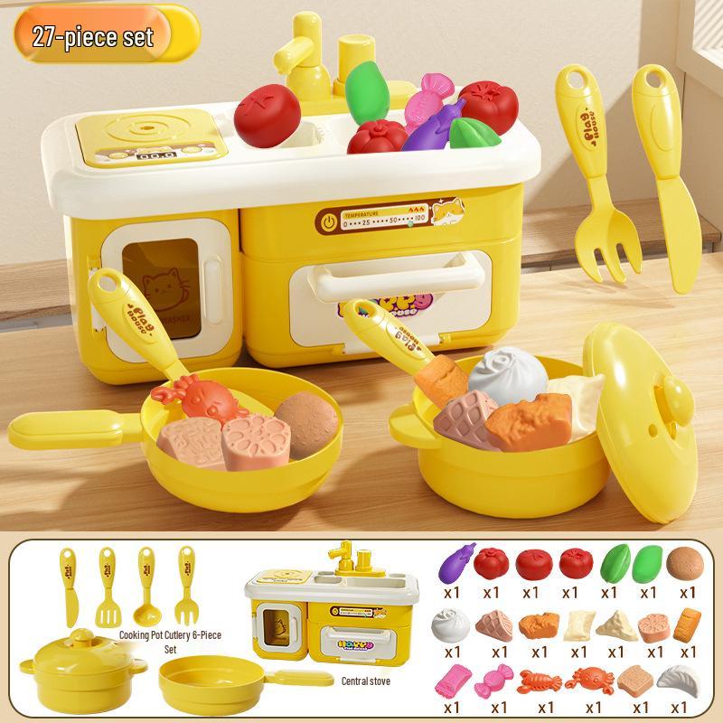 Mini Rice Cooker Play Set for Kids - Cat Design Toy