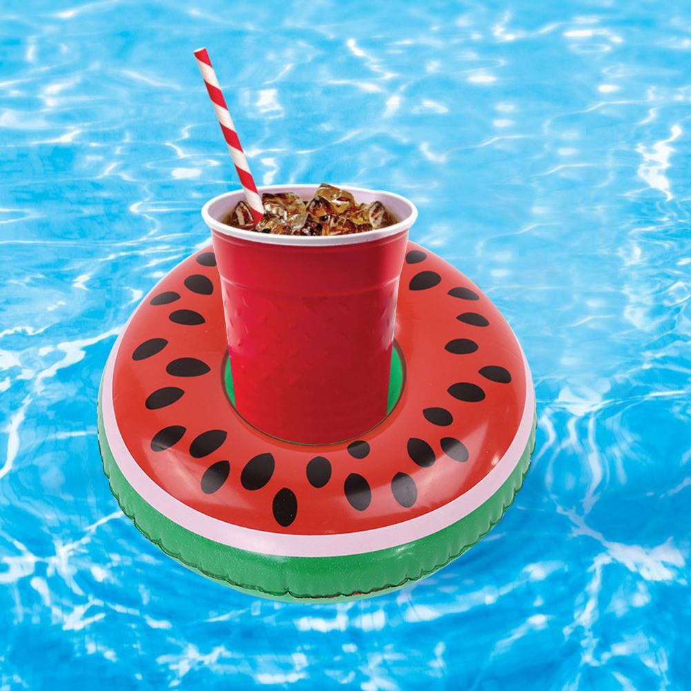 Float Beer Drink Tray Inflatable Swimming Pool Drink Cup Stand PVC Cooler Table Party Supplies for Pool Beach Swimming
