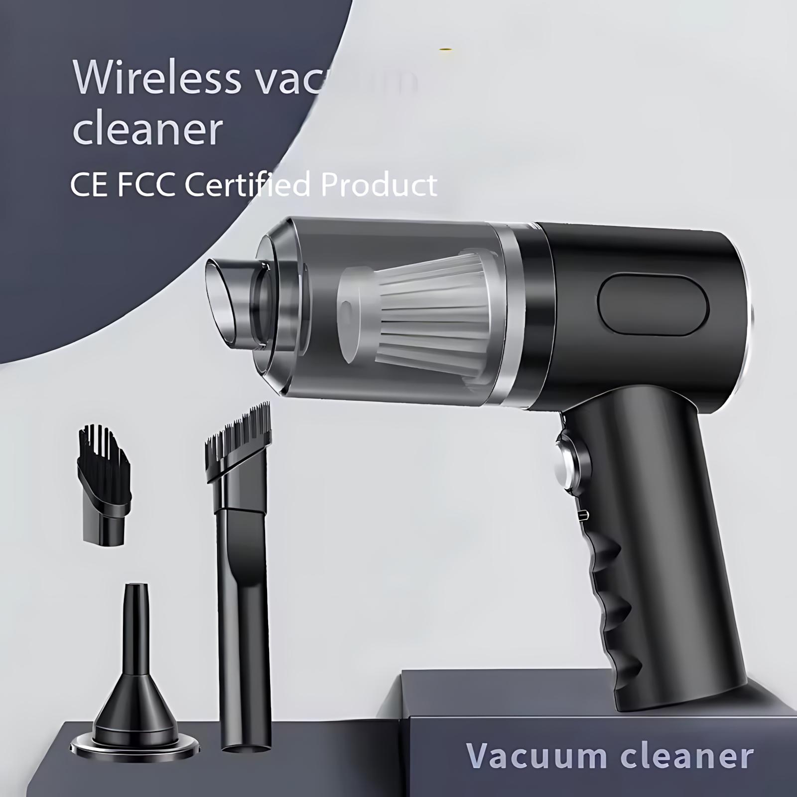 2-in-1 Cordless Car Vacuum, Portable Handheld Blower & Vac, Mini Home Auto Cleaner