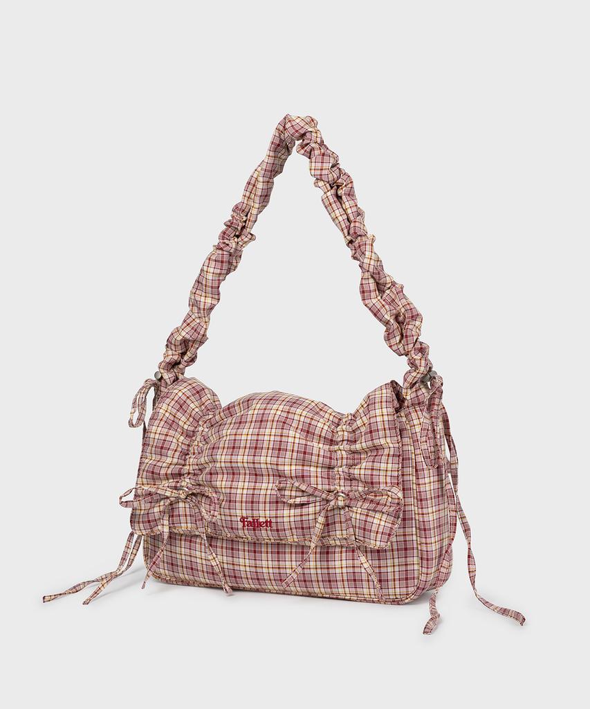 Fallett Double Ribbon Shirring Bag Red