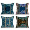Bohemian Peacock Feather Pillowcase Bedroom Sofa Cushion Cover 100% Polyester Living Room Cushion Pillowcase Home Decor