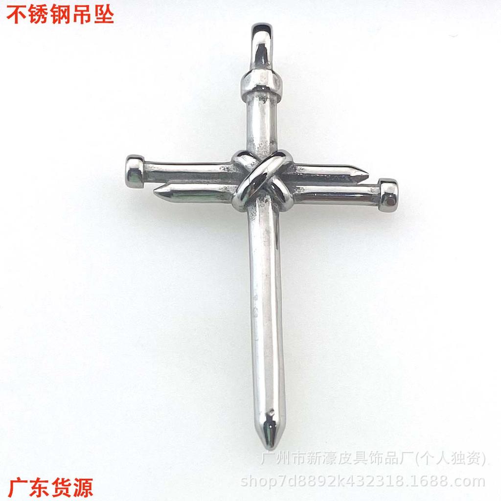 Personalisierte Halskette Schmuck Titanstahl Nagel Kreuz Edelstahl Anhänger Modeaccessoires Anhänger Pulloverkette