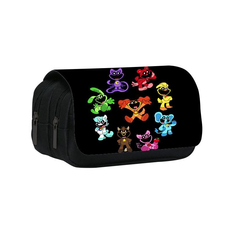 Doppellagiges Federmäppchen Lachende Critters 22cm/8,7inch Schultaschen-Stifteetui für Schüler Großer Stauraum Schüler-Federmäppchen Schulgeschenk