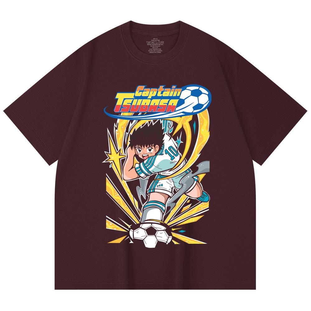 230 Gsm 100% Cotton Captain Tsubasa V1 Print Unisex Heavy Cotton T Shirt