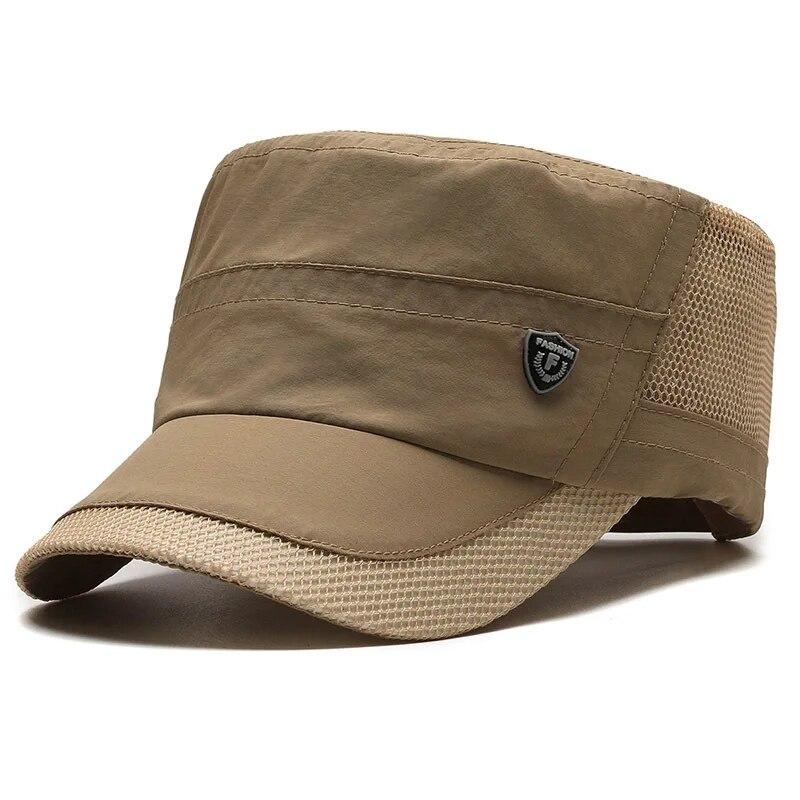 Sommer Outdoor Freizeit Schiebermütze Herren Dünn Freizeit Sport Sonnenschutz Schnelltrocknend Mesh Atmungsaktiv Mittelalterlich Und Ältere Duckcap