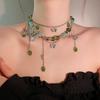 Long Tassel Butterfly Pendant Necklace Y 2 K Rhinestone Butterfly Necklace  Party Jewelry