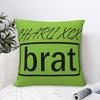 Charli Xcx Brat Square Pillow Case Club Classics Pop Music Cushion Cover Awesome Decorative Pillowcase for Home 45x45cm