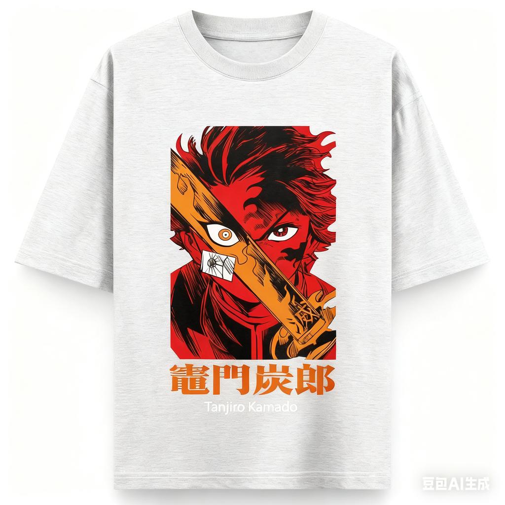 Demon Slayer Anime Printing Oversized Cotton Tshirt Men and Women Comfortable Fashion Street Y2K  Summer Short Sleeve Tshirt