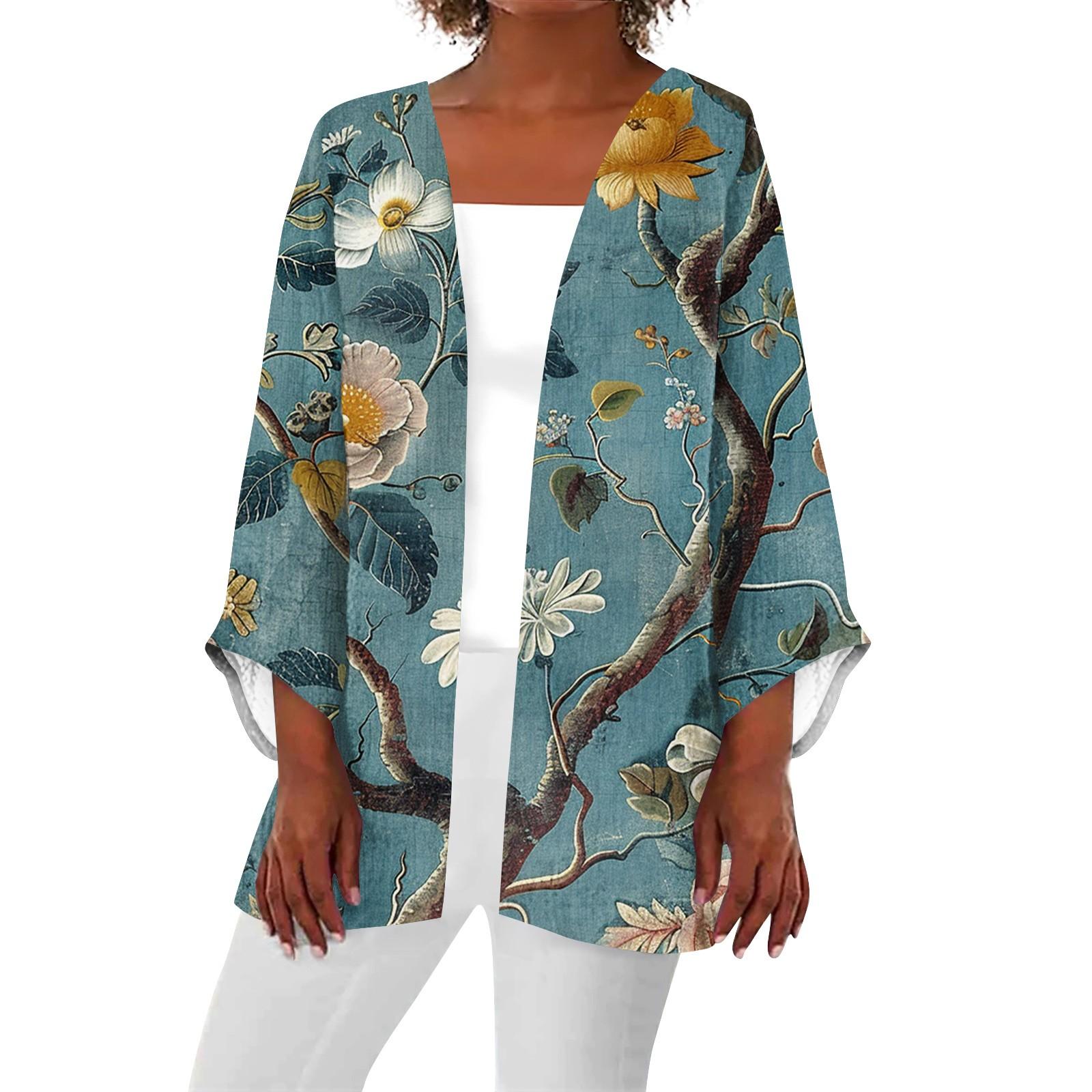 Женская повседневная модная легкая куртка средней длины с принтом — фото 3