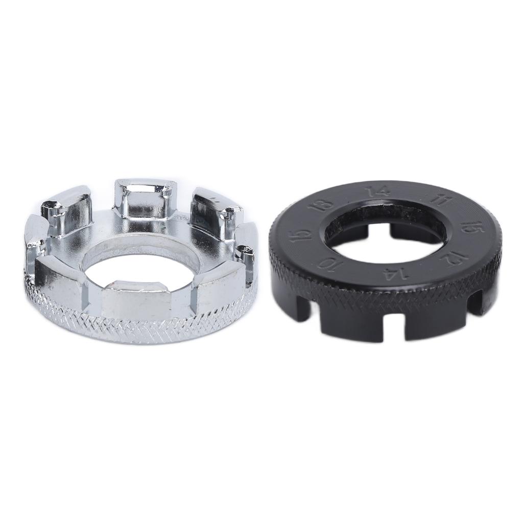 2Pcs Bicycle Spoke Wrenches 8 Cut Open Portable Pocket Bike Rim Adjustment Correct Tools