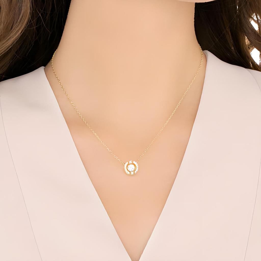 Swarovski Una Beating Heart Crystal Necklace Women necklace White Gold 5284186