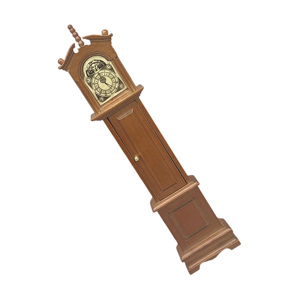Realistic Miniature Grandfather Clock Dollhouses Decors Vintage Design for Nostalgic Collectors and Home Decoration