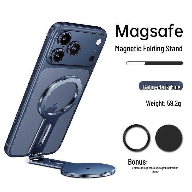 2026 Magnetic Rotating Car Phone Holder with Magsafe and Foldable Suction Cup синий