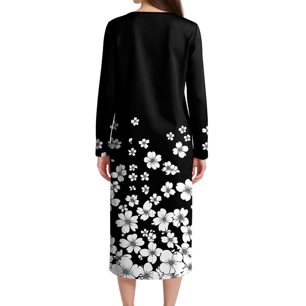 Women's Fashion Casual Sleeveless Round Neck Solid Color Elegant Temperament Dress