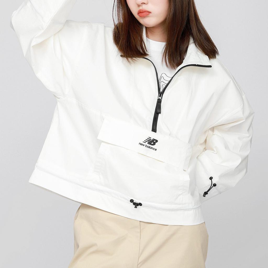 New Balance Jackets Women's White Stand Collar Moderate Other AWJ13321-IV
