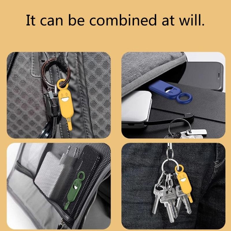 Narzędzie do wyjmowania karty z telefonu komórkowego Narzędzie do otwierania Narzędzie do wyjmowania tacki na kartę z pinami do wysuwania i ochronnym silikonowym etui