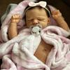 48cm Lalki Reborn z Materiałowym Korpusem Pascale Zamknięte Oczy Śpiące Noworodki Lalka Całkowicie Winylowa Chłopiec i Dziewczynka Symulacja Lalki Niemowlęce dla Dzieci Prezent na Urodziny Boże Narodzenie