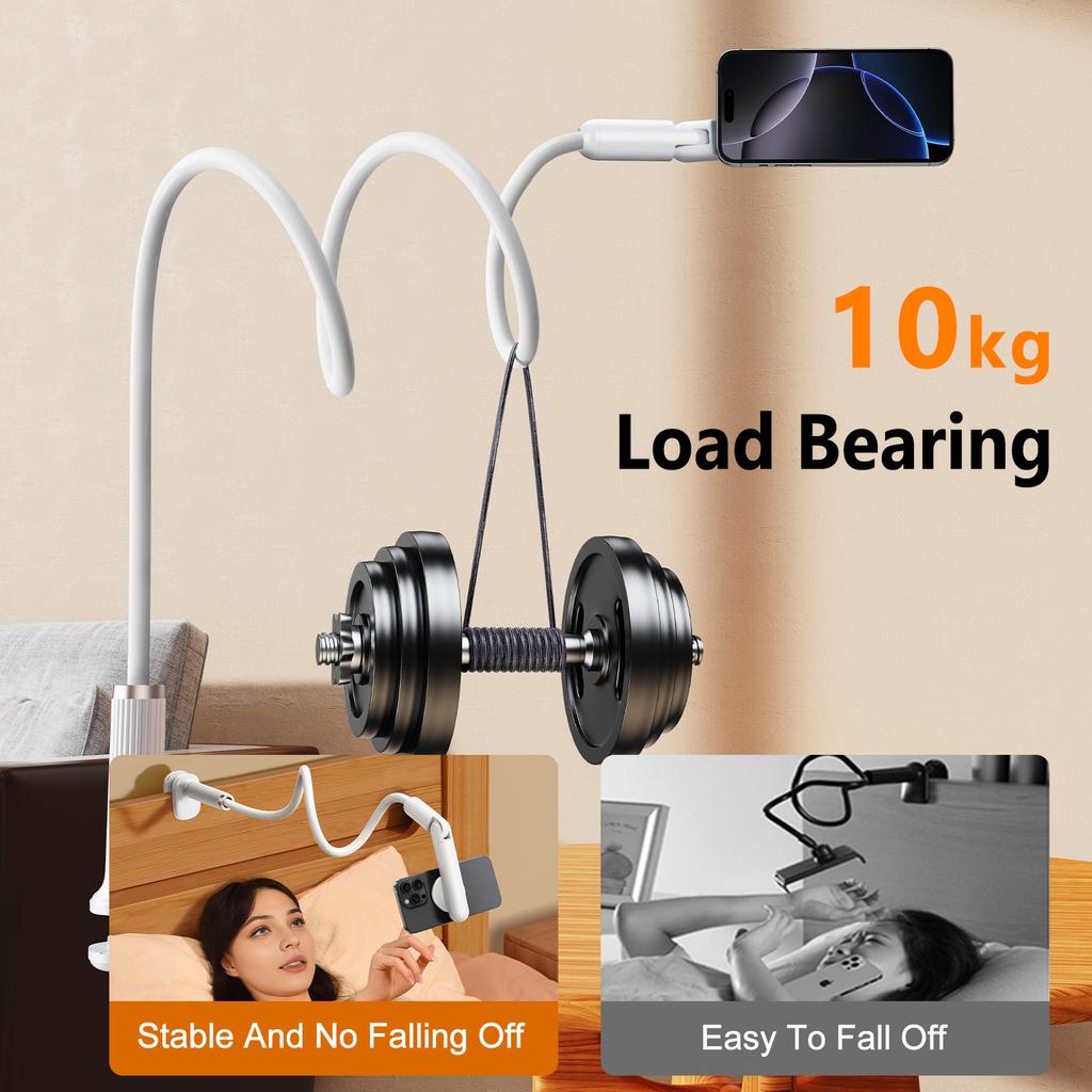 Oatsbasf Universal Schwanenhals Handyhalter Magnetisch für Schreibtisch Arm Flexibel Lazy Holder 360° Drehbar Bett Handyklemme Halterung