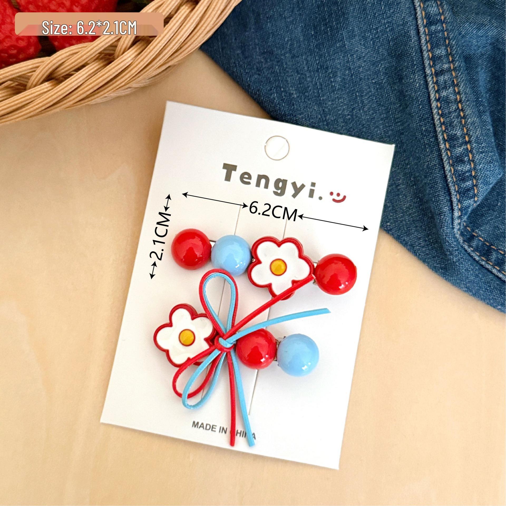 2025 Mori Style Bow Flower Hair Clip for Side Bangs