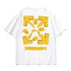 Sommermode Schweres Retro-T-Shirt für Herren mit englischen Buchstaben, 100 % Baumwolle, bedruckt, Rundhalsausschnitt, hochwertiges Casual Fitness Street
