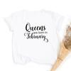 Queens Born In March June January Months Women Birthday T Shirt Harajuku Aesthetic Short Sleeve Tees