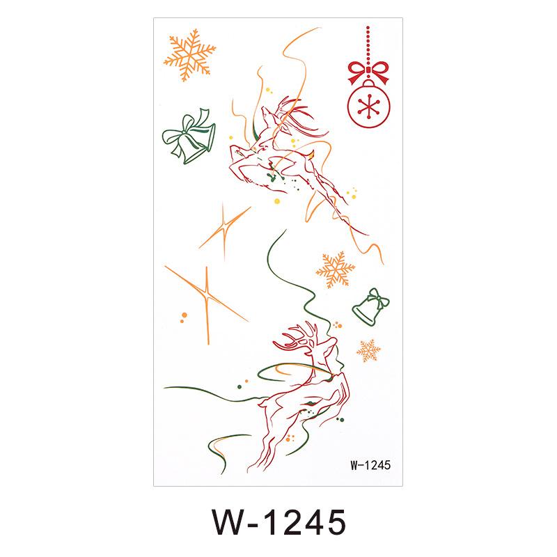 Cartoon Tattoo Sticker Waterproof Christmas Luminous Tattoo Sticker Cute Temporary Tattoo