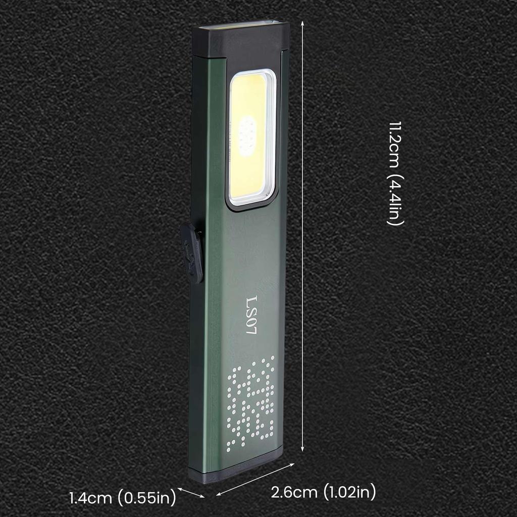 Mini Portable Outdoor Rechargeable LED Torch Light Waterproof Magnetic Grip Work Pocket Flashlight for Home Camping Emergency