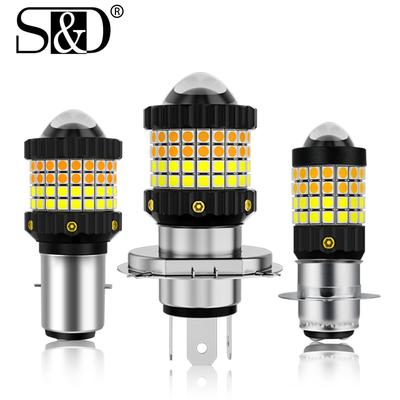 1Pc H4 BA20D P15D LED Motorcycle Headlight Bulbs 12-80V 20000LM LED Moto Light Hi Lo Beam White Yellow Lamp for Motobike Scooter ATV