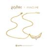 x Harry Potter Official Collaboration Golden Snitch Necklace with Shining Wings, Silver, Harry Potter Exclusive Box, Halloween, Christmas Gift