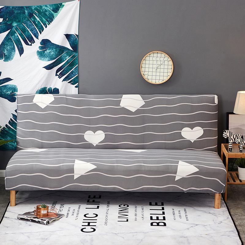 Stretch Folding Sofa Bed Cover Four Seasons Fabric Sofa Cover Full Covered All-Inclusive Double Three-Person Gloves without Support