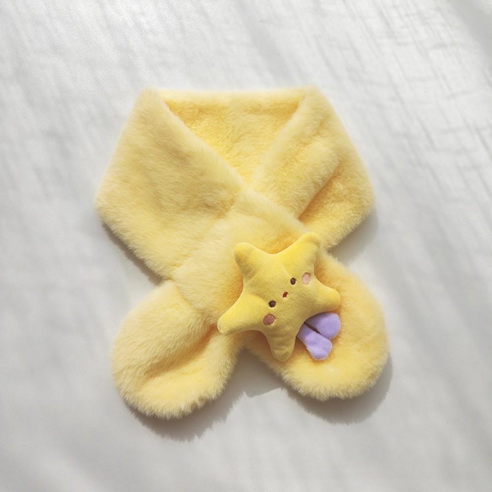 Thick Warm Children Winter Scarf Cartoon Star Shawl Scarves Fashion Cross Neck Scarf