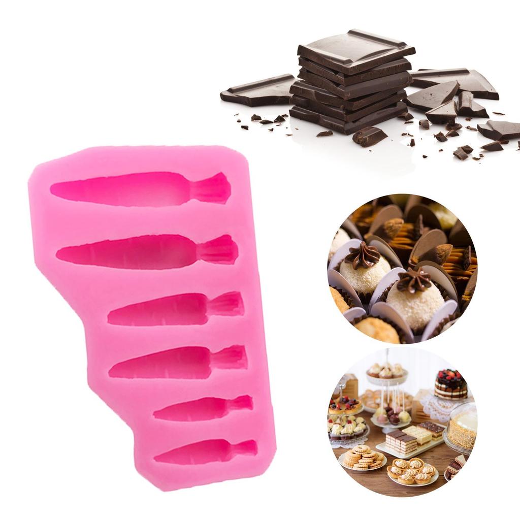 Easter Bunny Carrot Silicone Mold Chocolate Cupcake Baking Fondant Cakes Decorating Tool Themed Party Rabbit Cute Decorations