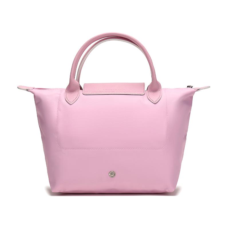 Longchamp Le Pliage Club 23 Solid Color Short Handle Foldable Fabric Canvas Tote Bag Women tote bag Pink 1621619P36