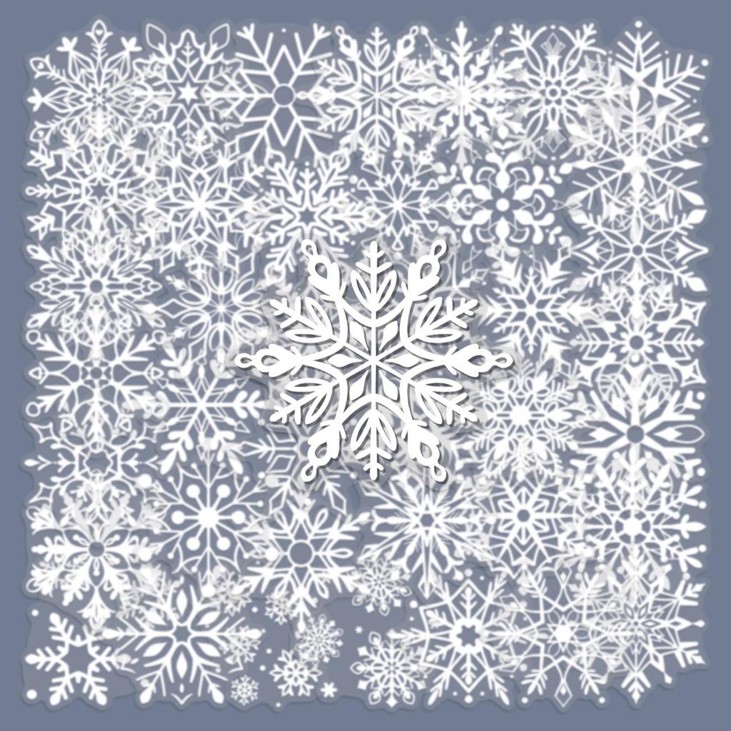 50 Unique Snowflake Personality Stickers for Creative and Fun Decoration