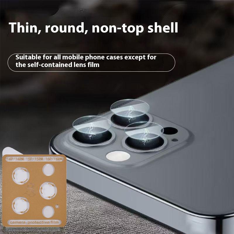 Camera Lens Protector For iPhone 16 Pro/16 Pro Max/15 Pro/15 Pro Max/14 Pro/14 Pro Max Tempered Glass Lens Film Precise Positioning Easy Installation