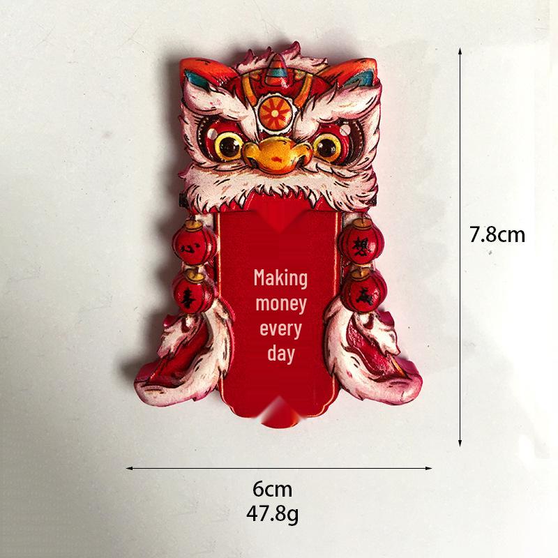 God of Wealth 3D Cartoon Lucky Cat Refrigerator Magnet